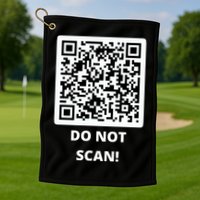 Funny Rick Roll Meme QR Code Do Not Scan Design Golf Towel