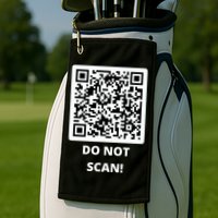 Funny Rick Roll Meme QR Code Do Not Scan Design Golf Towel