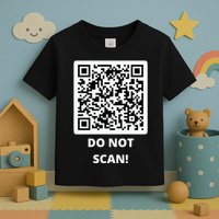Funny Rick Roll Meme QR Code Do Not Scan Design Toddler T-Shirt