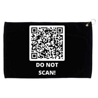 Funny Rick Roll Meme QR Code Do Not Scan Design Grommeted Golf Towel