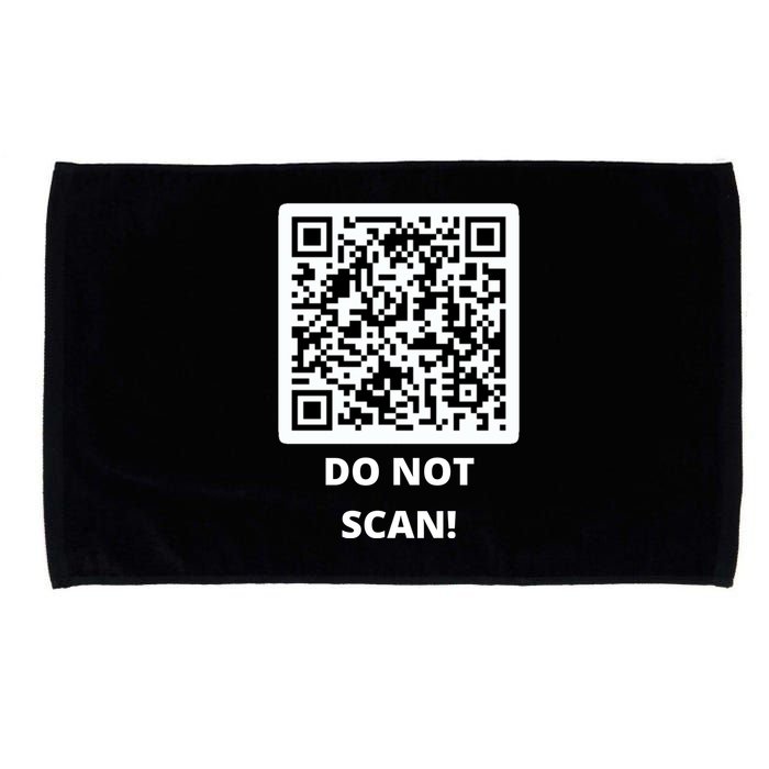 Funny Rick Roll Meme QR Code Do Not Scan Design Microfiber Hand Towel