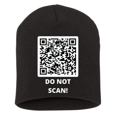Funny Rick Roll Meme QR Code Do Not Scan Design Short Acrylic Beanie