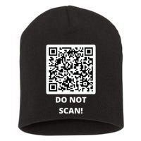 Funny Rick Roll Meme QR Code Do Not Scan Design Short Acrylic Beanie