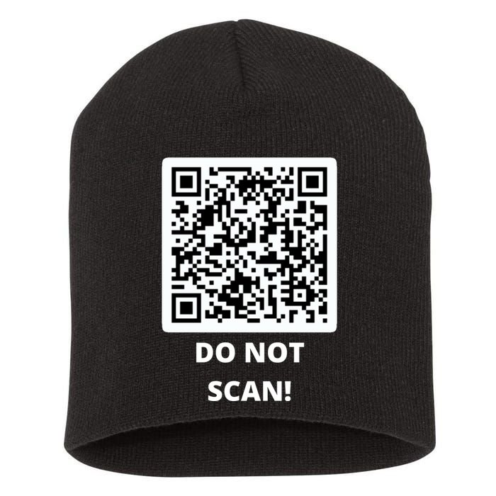 Funny Rick Roll Meme QR Code Do Not Scan Design Short Acrylic Beanie