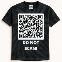 Funny Rick Roll Meme QR Code Do Not Scan Design Kids Tie-Dye T-Shirt