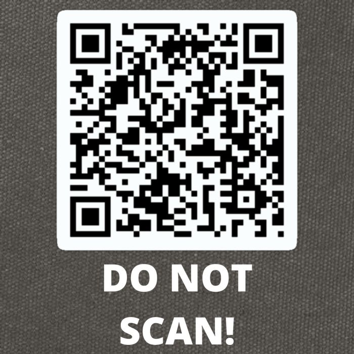 Funny Rick Roll Meme QR Code Do Not Scan Design Cotton Canvas Backpack