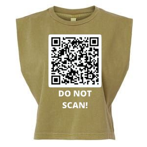 Funny Rick Roll Meme QR Code Do Not Scan Design Garment-Dyed Women's Muscle Tee