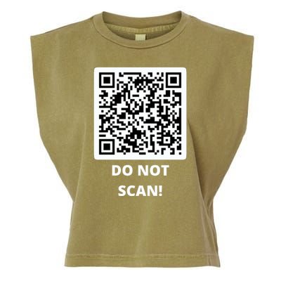 Funny Rick Roll Meme QR Code Do Not Scan Design Garment-Dyed Women's Muscle Tee