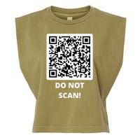 Funny Rick Roll Meme QR Code Do Not Scan Design Garment-Dyed Women's Muscle Tee