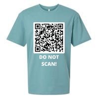 Funny Rick Roll Meme QR Code Do Not Scan Design Sueded Cloud Jersey T-Shirt