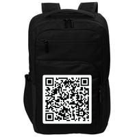 Funny 'Rick Roll QR' Code Scan Prank Meme Design Impact Tech Backpack