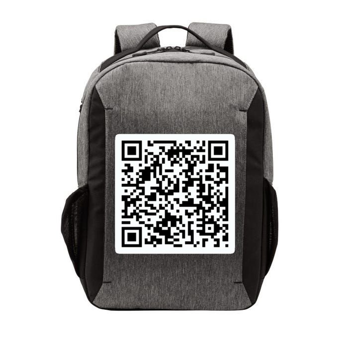 Funny 'Rick Roll QR' Code Scan Prank Meme Design Vector Backpack