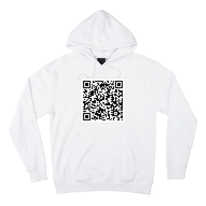 Funny 'Rick Roll QR' Code Scan Prank Meme Design Hoodie