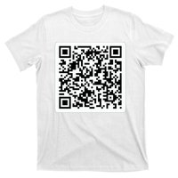 Funny 'Rick Roll QR' Code Scan Prank Meme Design T-Shirt