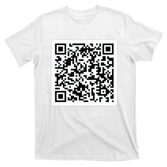 Funny 'Rick Roll QR' Code Scan Prank Meme Design T-Shirt