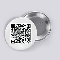 Funny 'Rick Roll QR' Code Scan Prank Meme Design Button