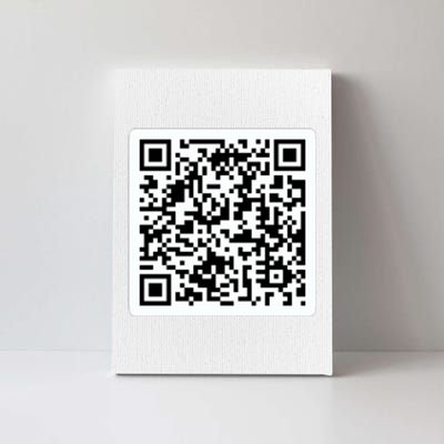 Funny 'Rick Roll QR' Code Scan Prank Meme Design Canvas