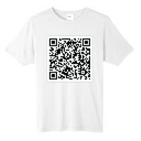 Funny 'Rick Roll QR' Code Scan Prank Meme Design Tall Fusion ChromaSoft Performance T-Shirt