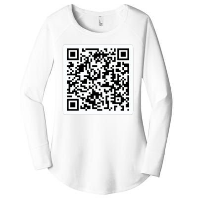 Funny 'Rick Roll QR' Code Scan Prank Meme Design Women's Perfect Tri Tunic Long Sleeve Shirt