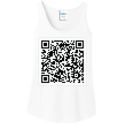 Funny 'Rick Roll QR' Code Scan Prank Meme Design Ladies Essential Tank