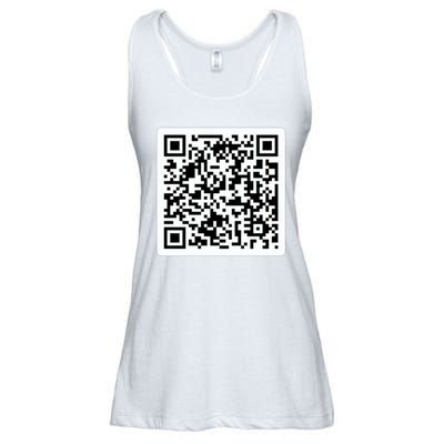 Funny 'Rick Roll QR' Code Scan Prank Meme Design Ladies Essential Flowy Tank