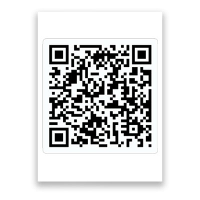 Funny 'Rick Roll QR' Code Scan Prank Meme Design Poster