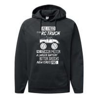 Funny Rc Racing Rc Truck Radio Controlled Rc Car Saying Funny Gift Performance Fleece Hoodie