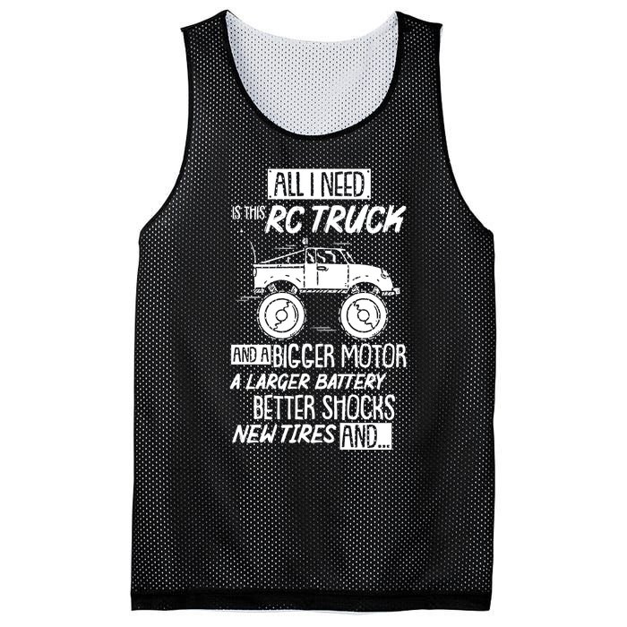 Funny Rc Racing Rc Truck Radio Controlled Rc Car Saying Funny Gift Mesh Reversible Basketball Jersey Tank