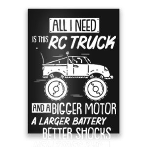 Funny Rc Racing Rc Truck Radio Controlled Rc Car Saying Funny Gift Poster