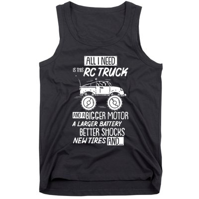 Funny Rc Racing Rc Truck Radio Controlled Rc Car Saying Funny Gift Tank Top