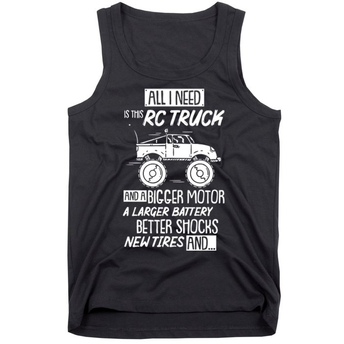 Funny Rc Racing Rc Truck Radio Controlled Rc Car Saying Funny Gift Tank Top