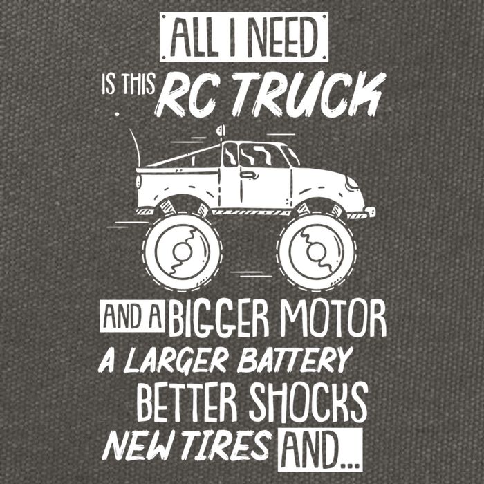 Funny Rc Racing Rc Truck Radio Controlled Rc Car Saying Funny Gift Cotton Canvas Backpack