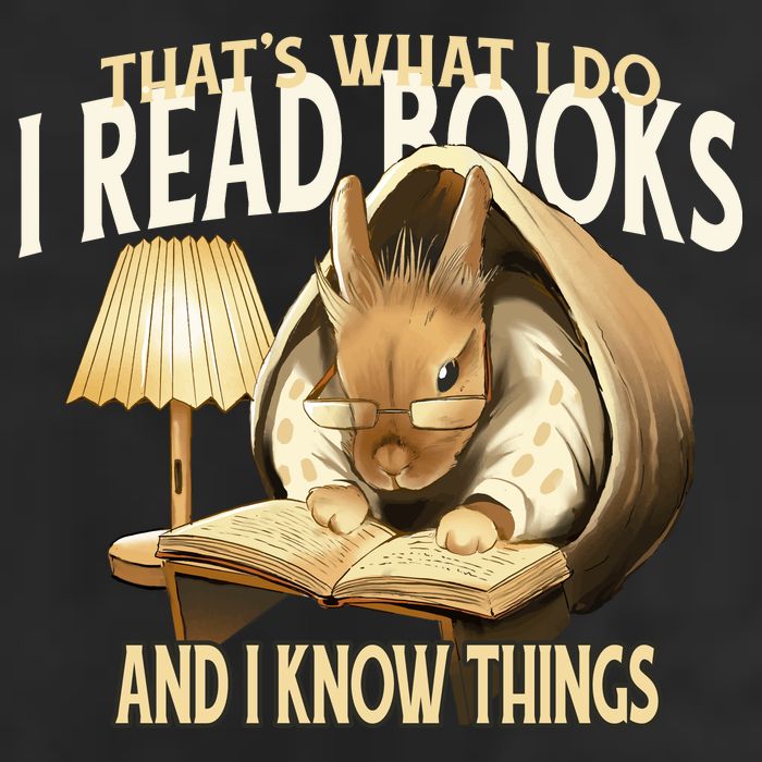 Funny Rabbit Reading Book That Is What I Do Hat