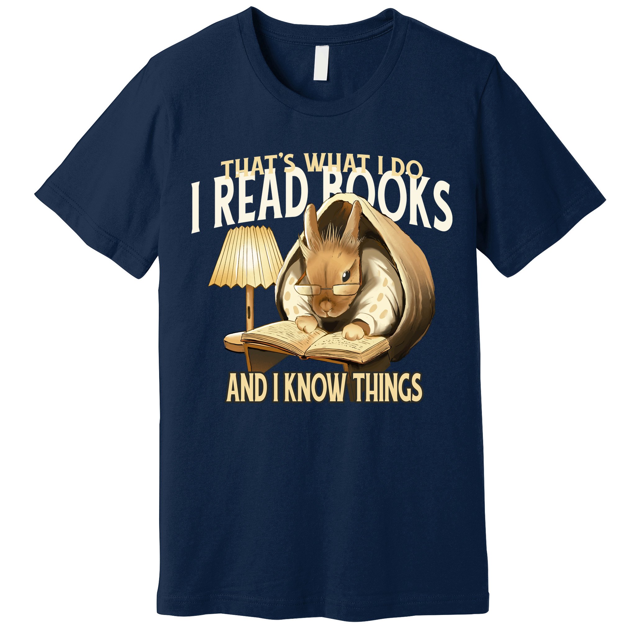 Funny Rabbit Reading Book That Is What I Do Premium T-Shirt
