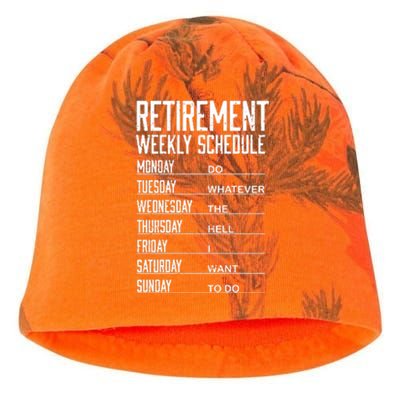 Funny Retired Retirement Schedule Gift Kati - Camo Knit Beanie