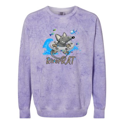 Funny River RAT Tubing Down The River Colorblast Crewneck Sweatshirt