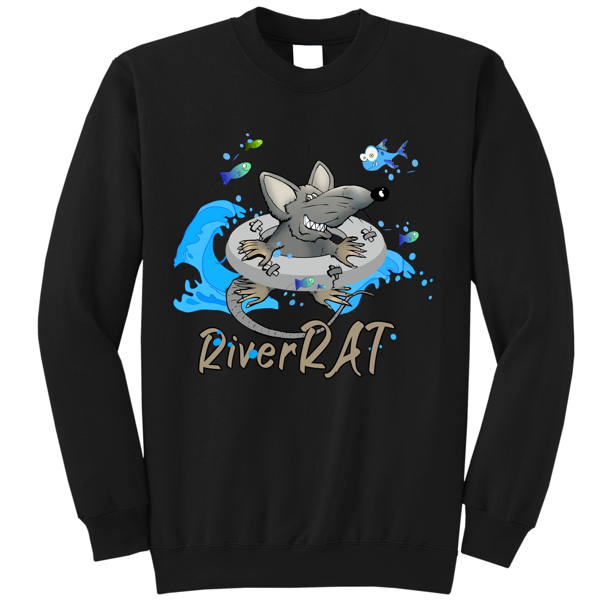 Funny River RAT Tubing Down The River Sweatshirt