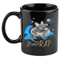 Funny River RAT Tubing Down The River 11oz C Handle Ceramic Mug