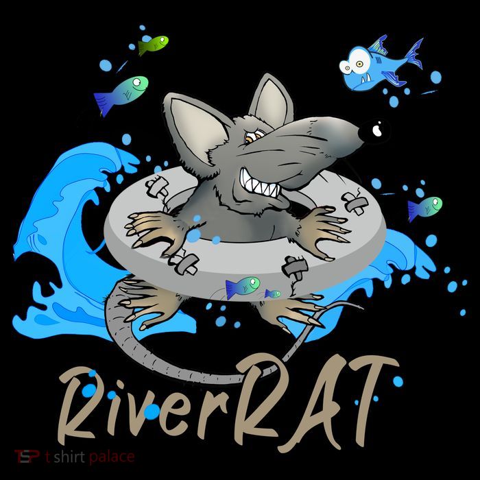 Funny River RAT Tubing Down The River Drawstring Bag