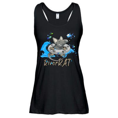 Funny River RAT Tubing Down The River Ladies Essential Flowy Tank