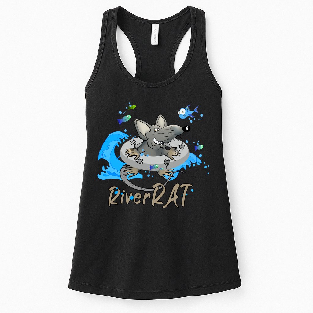 Funny River RAT Tubing Down The River Womens Tank Top