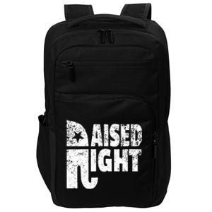 Funny Raised Right Elephant Vote Republican Party Red State Impact Tech Backpack