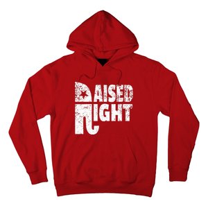 Funny Raised Right Elephant Vote Republican Party Red State Hoodie