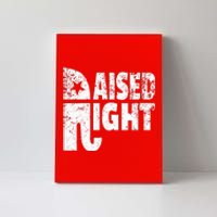 Funny Raised Right Elephant Vote Republican Party Red State Canvas