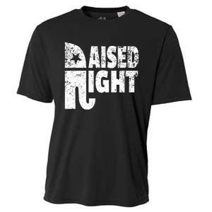 Funny Raised Right Elephant Vote Republican Party Red State Cooling Performance Crew T-Shirt