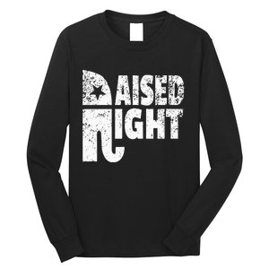 Funny Raised Right Elephant Vote Republican Party Red State Long Sleeve Shirt