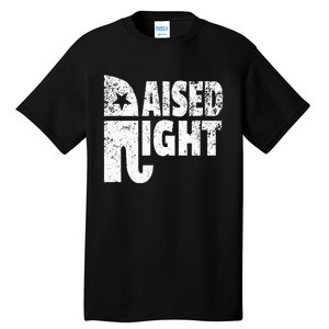 Funny Raised Right Elephant Vote Republican Party Red State Tall T-Shirt