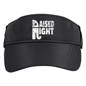 Funny Raised Right Elephant Vote Republican Party Red State Adult Drive Performance Visor