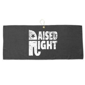 Funny Raised Right Elephant Vote Republican Party Red State Large Microfiber Waffle Golf Towel