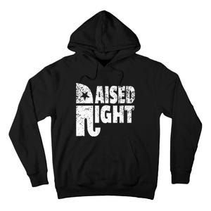 Funny Raised Right Elephant Vote Republican Party Red State Tall Hoodie